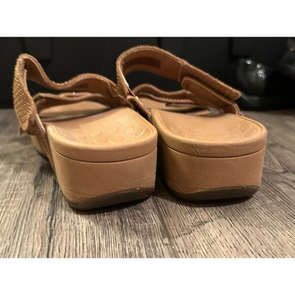 Vionic Women's Brown Pacific Alexis Platform Adjustable Slide Sandal Size 7 - Picture 5 of 10